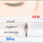 NEW‼️揺れるチャームシルバー⭐️オーロラ雫⭐️マスクマグネットaccessory