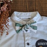 ボーダー《グリーン》□蝶ネクタイ/baby/kids/ladies/men's
