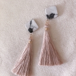 long tassel earring＊ピアス　タッセル　冬
