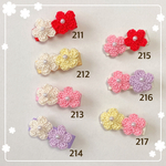 ❤︎お花クリップ❤︎赤ちゃんも使えるヘアクリップ 