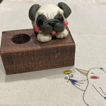 可愛すぎな　ハンコ置き　うちの子でお作りします　プラス100円で名前プレートつけれます