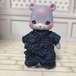 cocoriang poi 甚平(にゃんこ柄　青ver.)