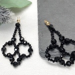 【2個】ブラック　ビーズ　パーツ
