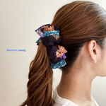 ［送料無料］バナナクリップ・シフォンエレガントフラワー