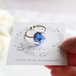 ❁カスミ草の標本リング -Hyacinth Blue- (sizefree)