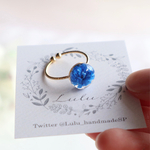 (23時再販)❁カスミ草の標本リング -Royal Blue- (sizefree)