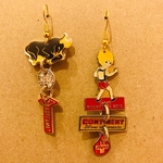 200 vintage ヴィンテージ ピンバッチ　ピアス  レトロ　ビンテージ アンティーク リメイク
