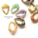 10pcs★kusumi color drop （くすみカラー アクリル ドロップフープ）