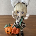 オレンジ かぼちゃポシェット ミニポーチ ミニチュア 1/12  南瓜