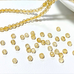 【天然石ラウンドカット】シトリン　３mm　10粒　ハンドメイド素材