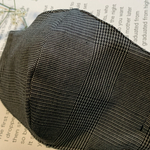 立体マスク 大きめ グレンチェック【グレー】 男性 女性用 手作り　★UV機能付★