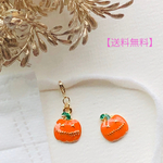 送料無料【マスクで楽しくハロウィン🎃】カボチャのマスクピアス　マグネット/チャーム
