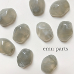 多角形cabochon gray 4p