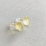 20%OFF!!【檸檬】レモンクォーツ原石ピアス／Brazil