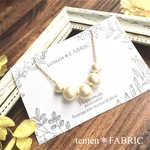 サージカルステンレス◇5粒 コットンパール ネックレス/金属アレルギー対応 パール ステンレス＊5b/5cタイプ