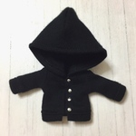 オビツ11サイズ服＊かぶれるフードパーカー＊ブラック