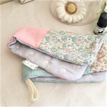 Libertypatch*大人乙女のちょっと大きめ8重ガーゼフェイスタオル*リバティコラボ*flower*妖精*ミントピンク*ブルー