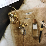 シルバー✖︎ゴールドミックスボリュームピアス　イヤリング