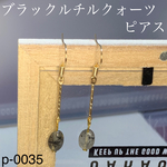 ⭐️送料無料⭐️ブラックルチルクォーツのピアス