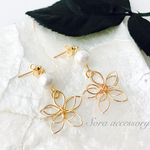 ＊コットンパールとお花のゆらゆら＊ピアス・イヤリング