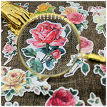 ♥vintage水彩薔薇のフレークシール