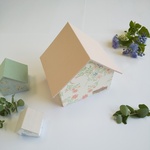 カルトナージュのハウス型BOX（Lピンク）