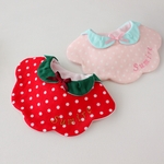 【特集掲載】୨୧オプションで刺繍お名前入れられます ୨୧襟付き*ストロベリー*いちご