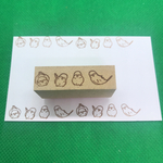 【はんこ】小鳥マスキングテープ風スタンプ