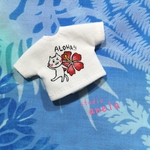 オビツ11サイズTシャツ【猫とハイビスカス】