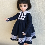 リカちゃん服(ニットのワンピース)
