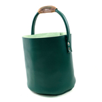 本革 抗菌 銅取手 バケットバッグ 緑 Leather & copper handle bucket bag