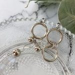 人気ℕ𝕠.𝟛❤︎シルバークリアゆらゆらアシンメトリーピアス/イヤリング＊P190427