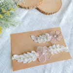 ママとお揃い♡パールレースのフラワーヘアバンド&クリップset