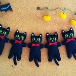 踊る 黒猫ガーランド