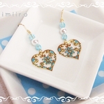 花ハート＊Blue（ピアス）