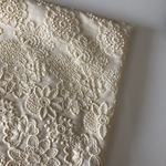 高級刺繍生地　アイボリー