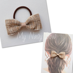 ツイードのダブルリボン