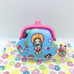 Aさま専用☆彡プラフレームがまぐちポーチ*ベビーブルー