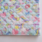 【送料込  在庫限り】33×33サイズ 〖ずれ防止ゴム2か所付〗♪.:＊.*･ﾟpretty♡sweetsユニコーン　.ﾟ･*.防災頭巾カバー