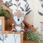 12cm 茶オオカミ(大人顔)  SakuBear テディベア 