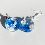 雲レジン☆虹の架け橋としゃぼん☆空玉①☆ピアス