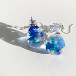 雲レジン☆虹の架け橋としゃぼん☆空たまご①☆ピアス