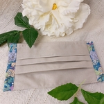 秋色🍂選べるゴムカラー　秋色♪花柄 ♪★プリーツマスク★ライトベージュ　秋マスク　送料無料