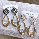 【新年SALE⭐︎20%off】ツイードフープピアス