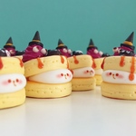①「ハロウィンクリームパンケーキ」イヤリングやドールハウス小物に