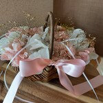 kaorii63様、オーダーページ。ナチュラル、リングピローかご。紫陽花オフホワイト。