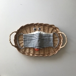 立体マスク L  ハーフリネン×stripe