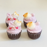 (ハロウィンカラー・紫)とりつきニャシュマロカップケーキ/ピアスやチャームに♪
