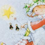 クリスタル・クリスマスツリーのチャーム　2個セット  ネイル、レジン、デコ、アクセサリー素材