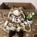 耳垂れうさぎ(茶系)モチーフ付き🎶